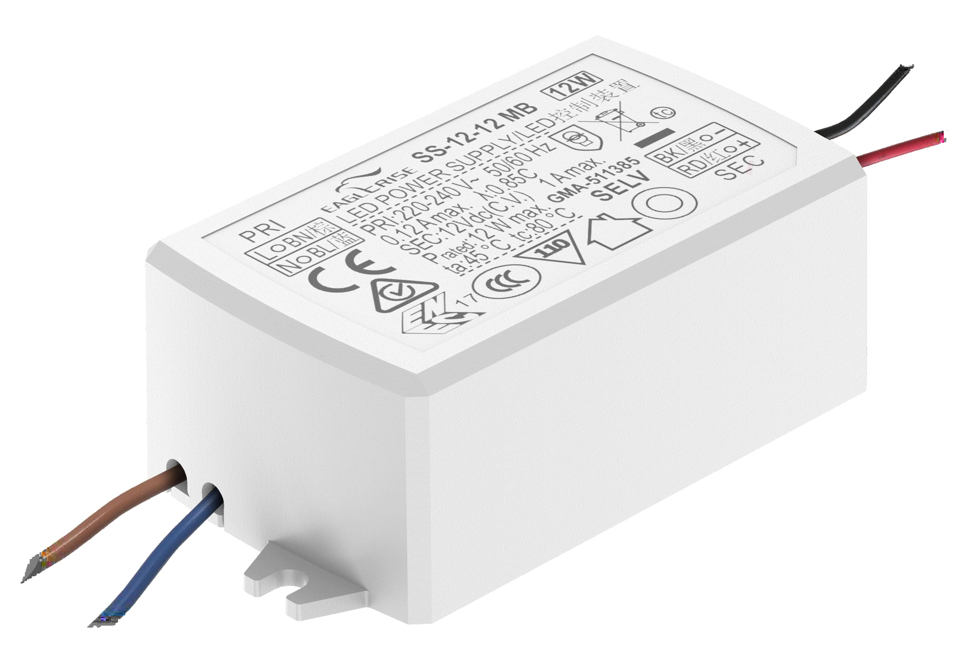 Fonte de Alimentação MINI Eagle Rise 12Vdc 12W 1A IP20 SS
