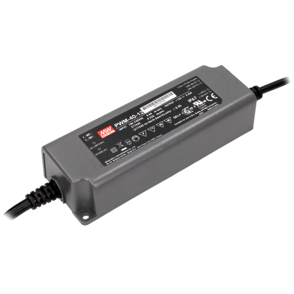 Fonte Alimentação Dimável Mean Well 12Vdc 60W IP67 PWM-DA2